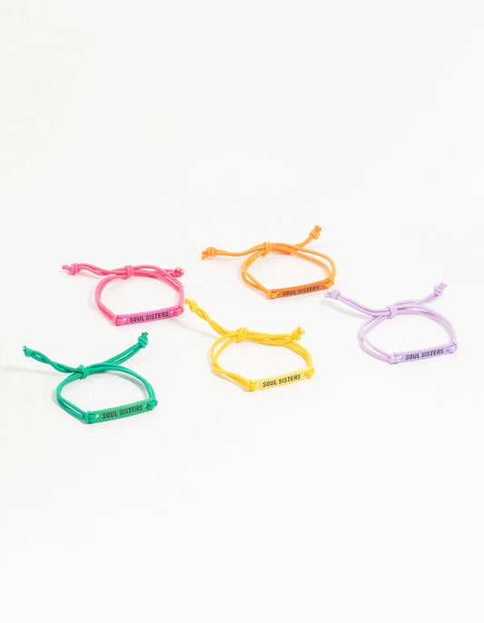 Kids Colourful Soul Sisters Bracelet 5-Pack
