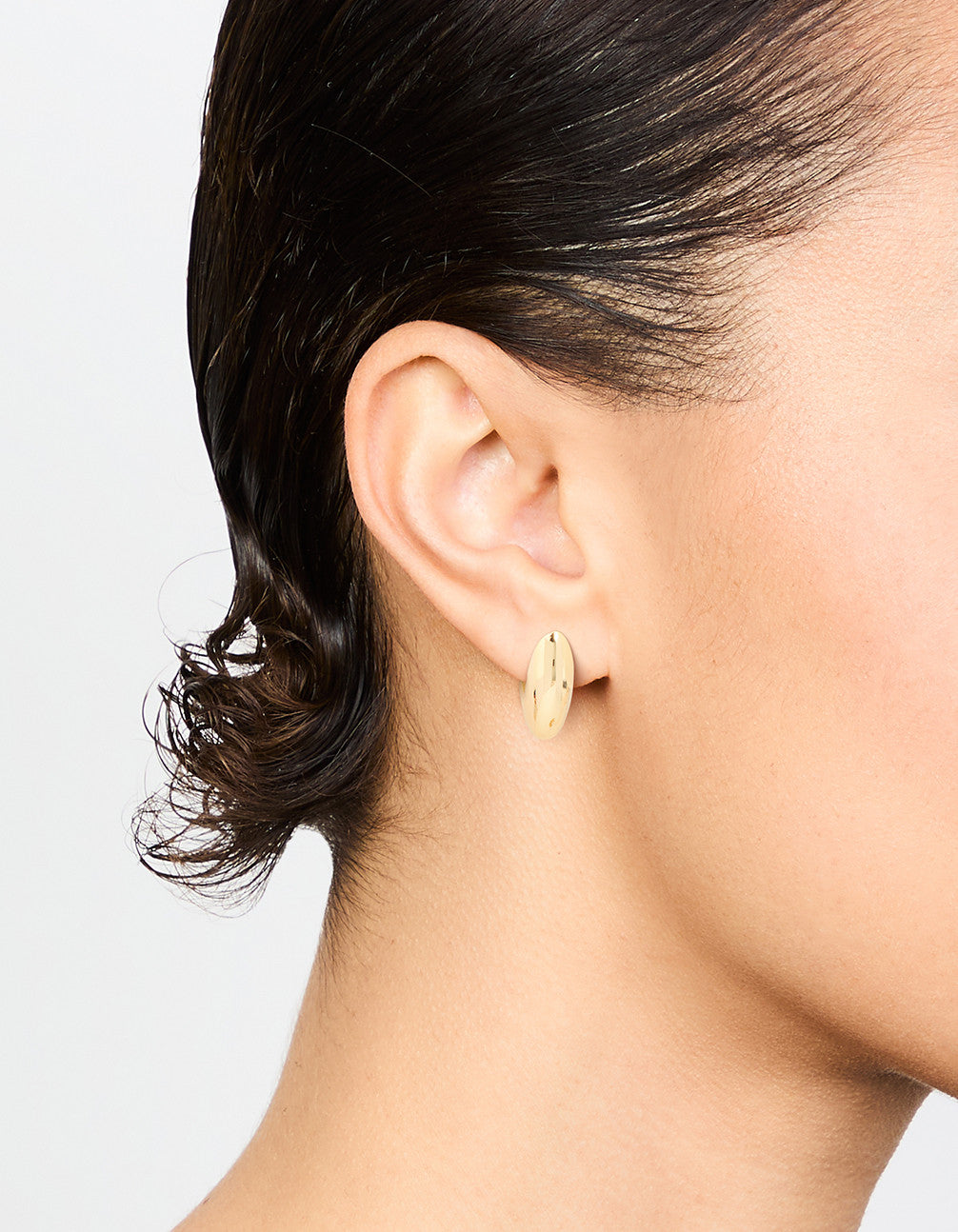 Gold Plated Mini Round Huggie Earrings