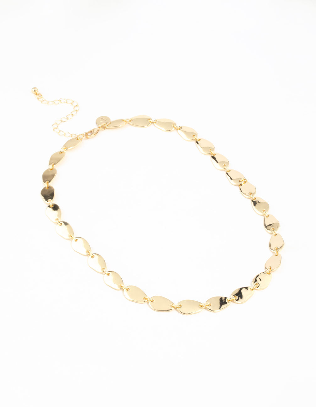 Gold Plated Oval Link Necklace