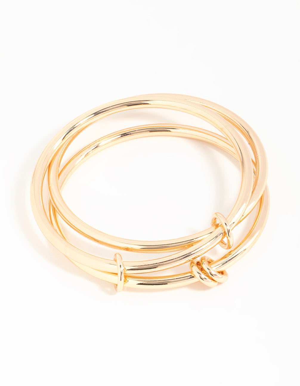 Gold Interlinked Layered Bangle