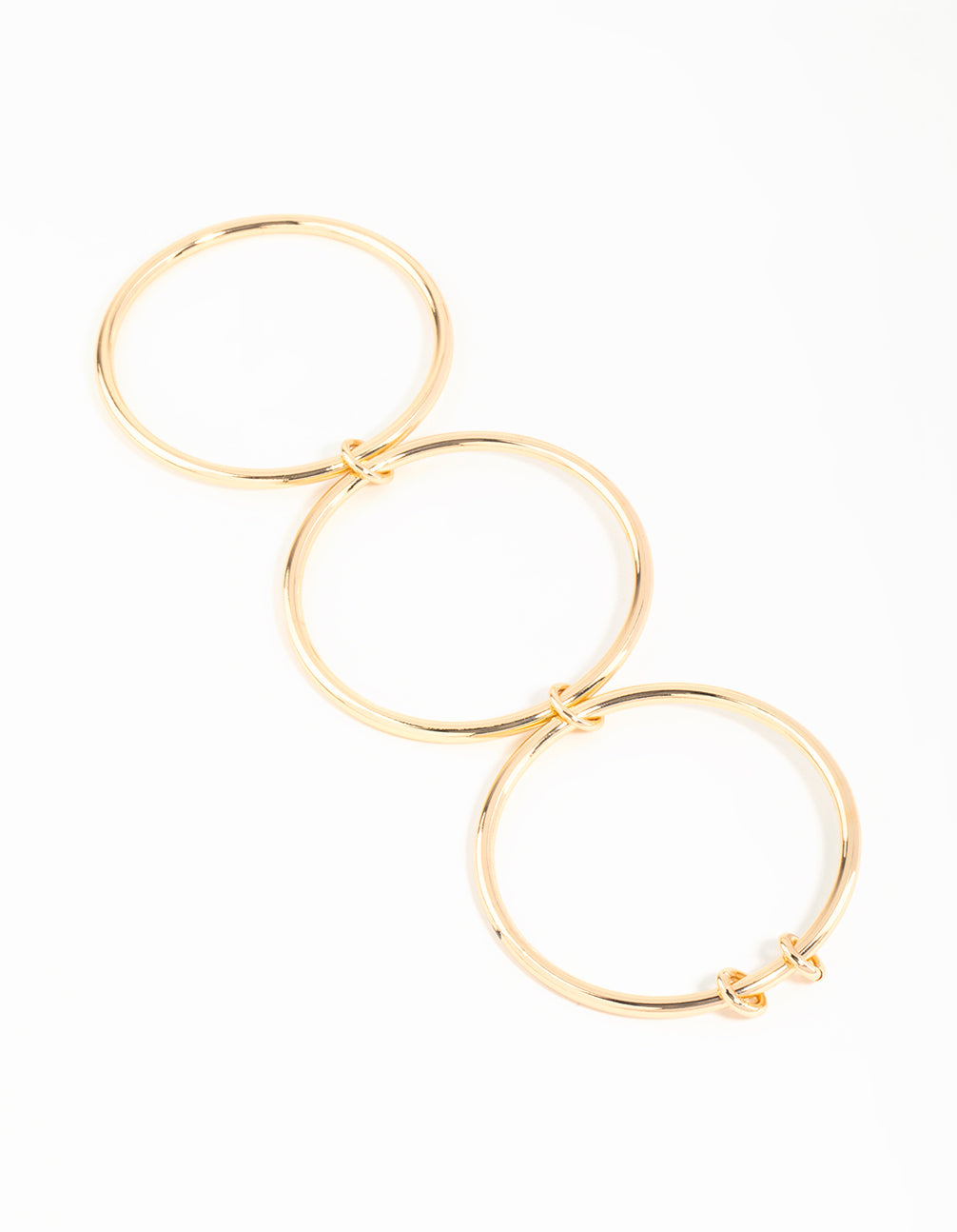 Gold Interlinked Layered Bangle