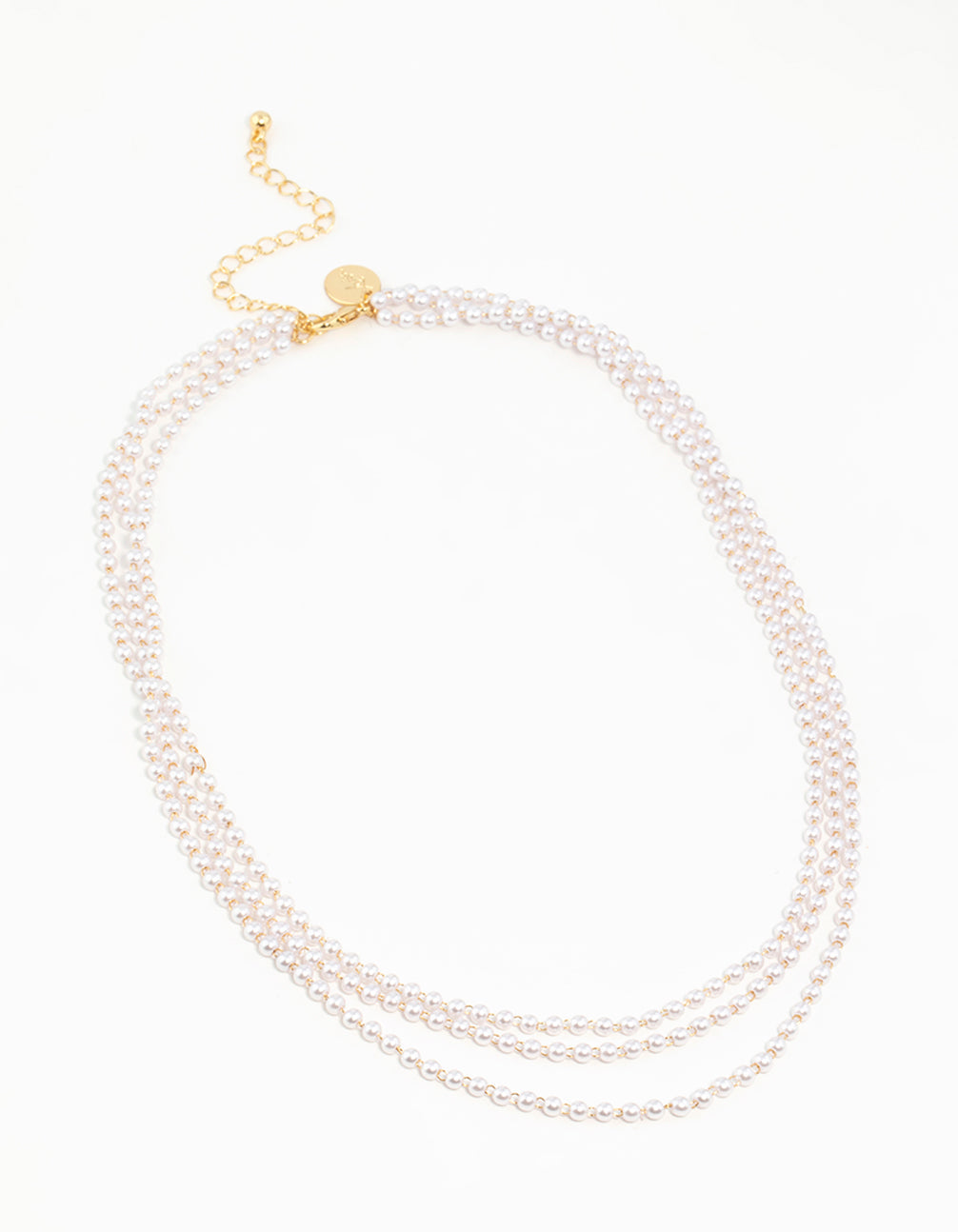 Gold Plated Pearl Layered Necklace