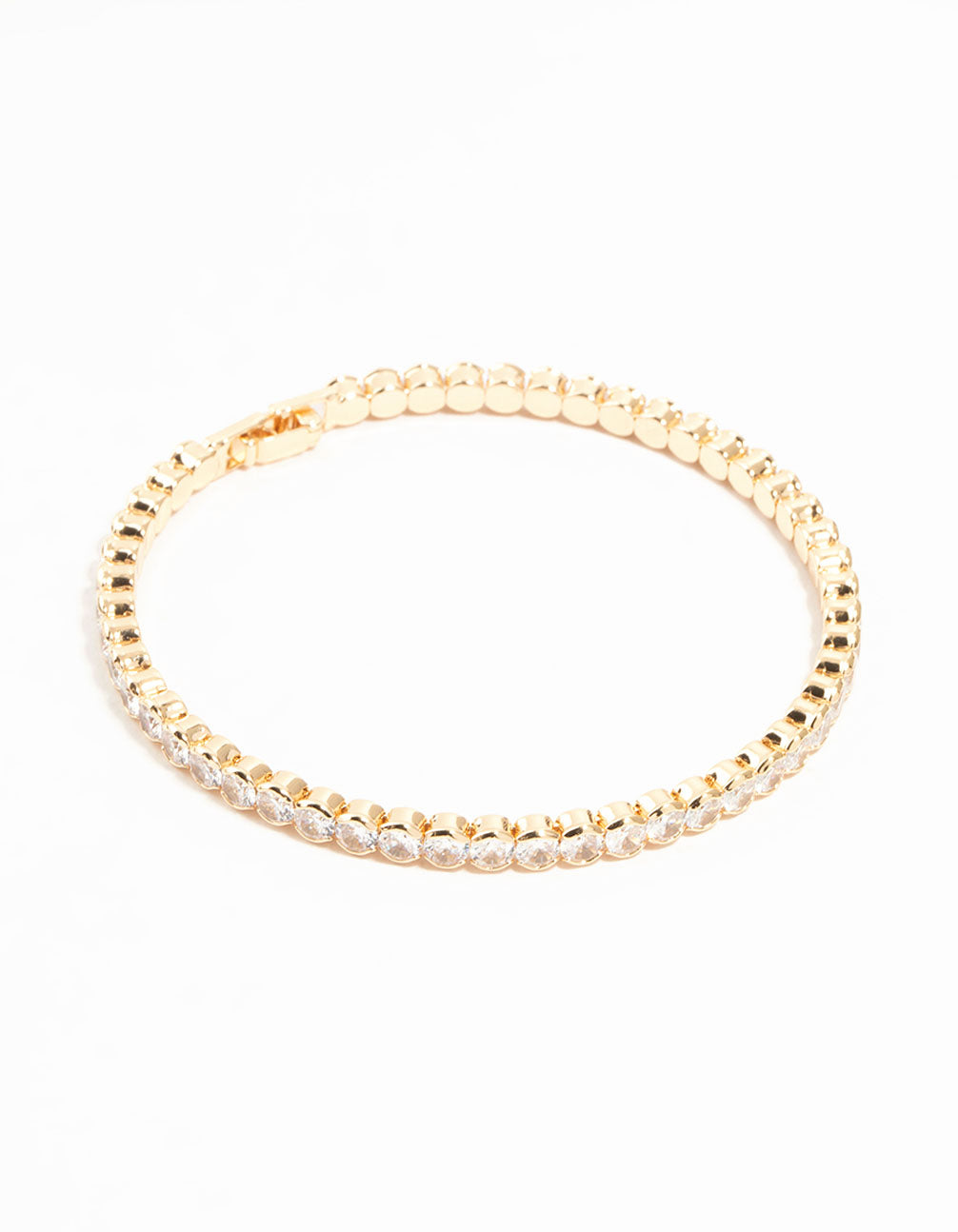 Gold Cubic Zirconia Tennis Bracelet