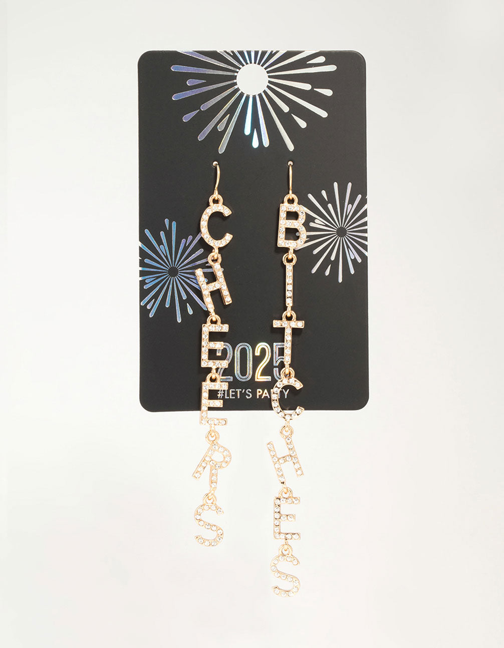 Gold Cheers B*tches Drop Earrings