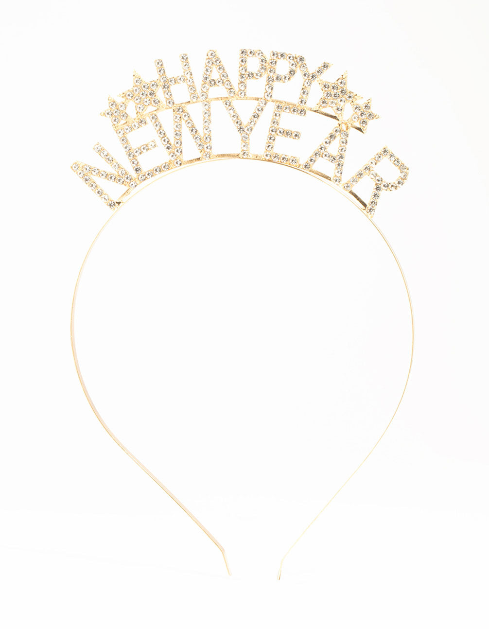 Gold Diamante Happy New Year Headband