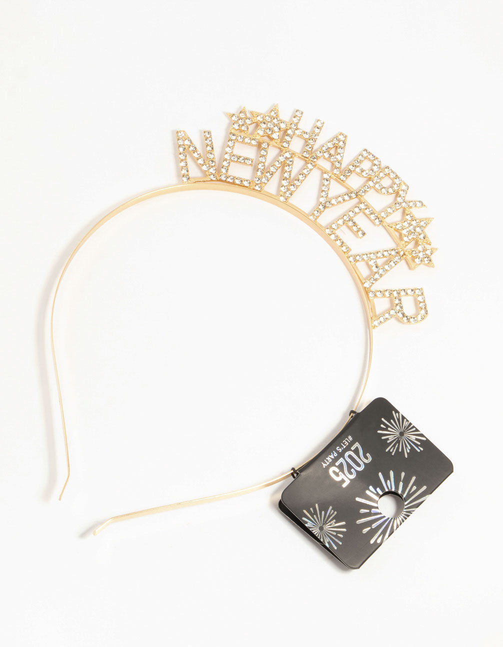 Gold Diamante Happy New Year Headband