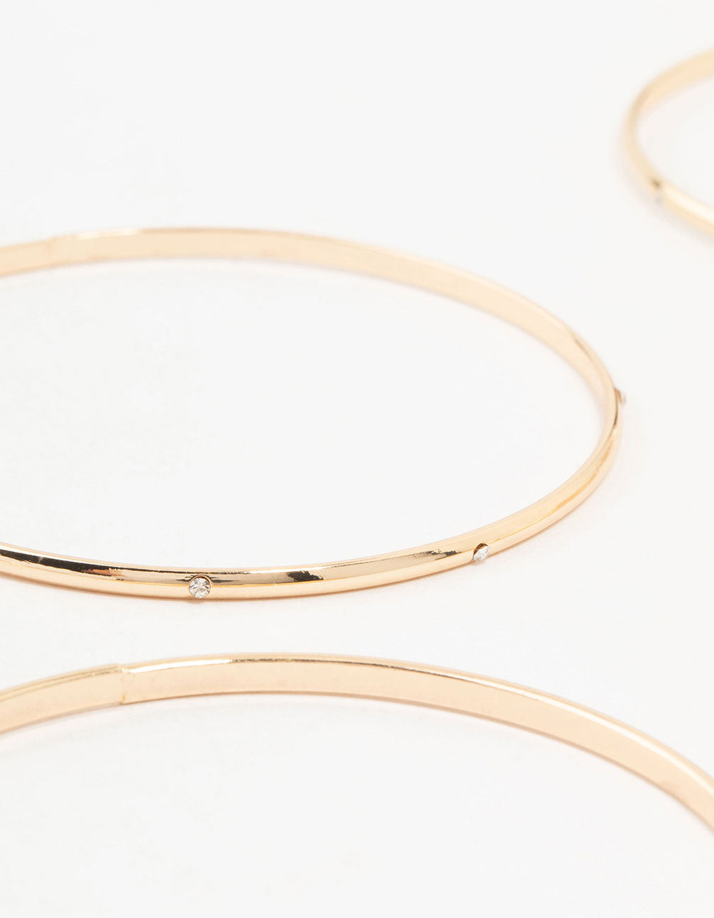 Gold Diamante Inlay & Clean Bangles 7-Pack
