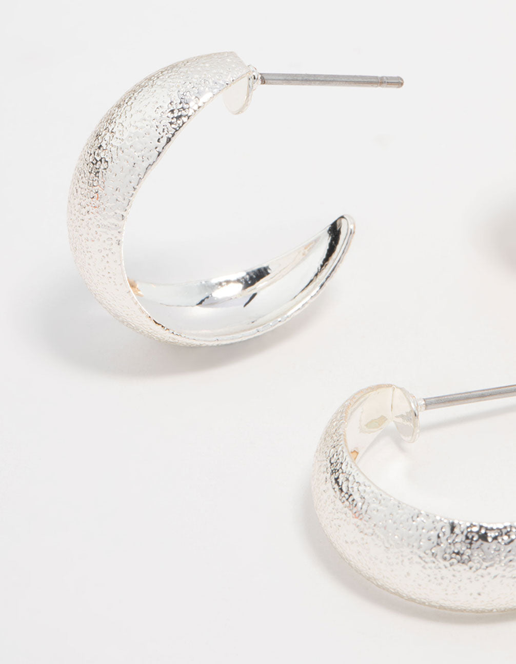 Mixed Metals Sandblast Hoop Earrings 2-Pack