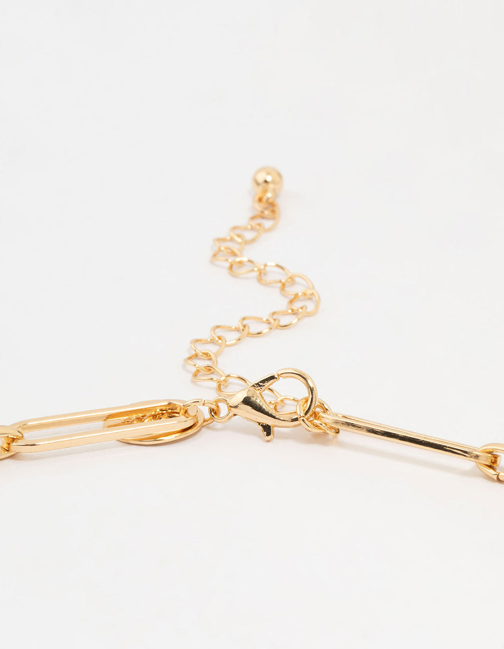 Gold Plated Mixed Link Necklace