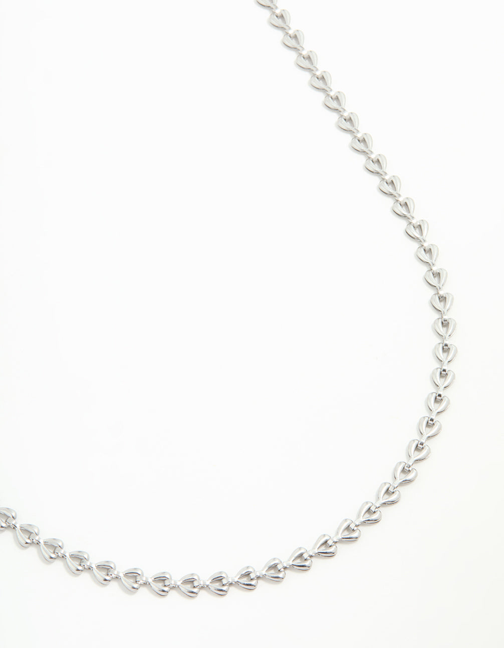 Waterproof Stainless Steel Mini Heart Link Necklace