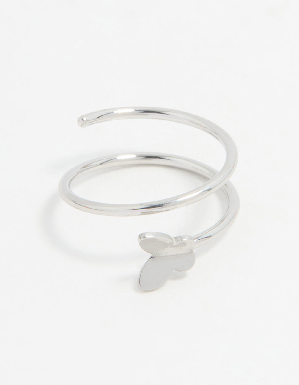 Surgical Steel Butterfly Spiral Nose Ring