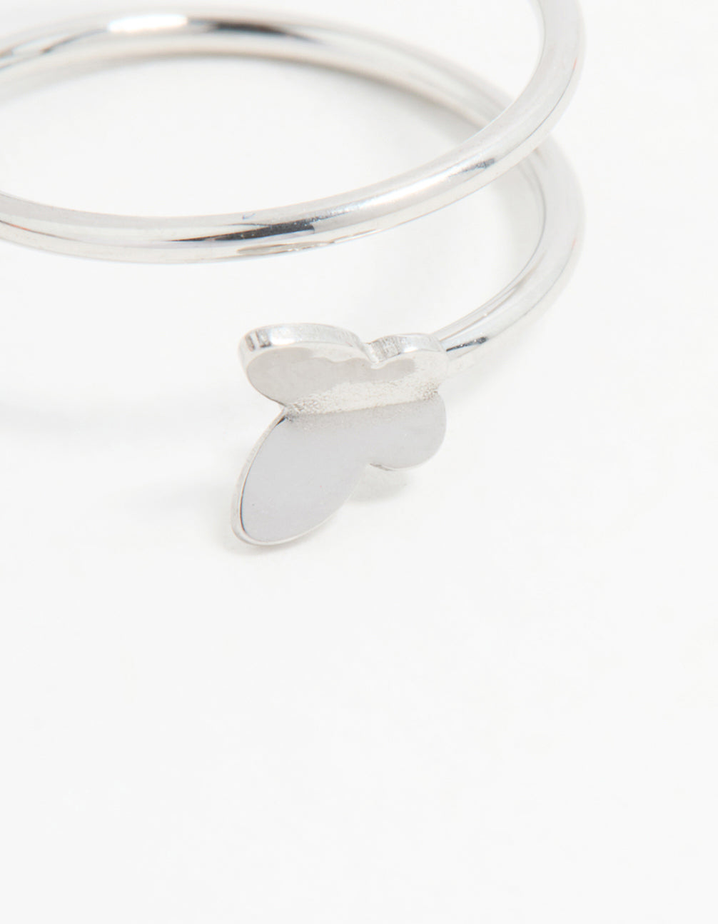 Surgical Steel Butterfly Spiral Nose Ring