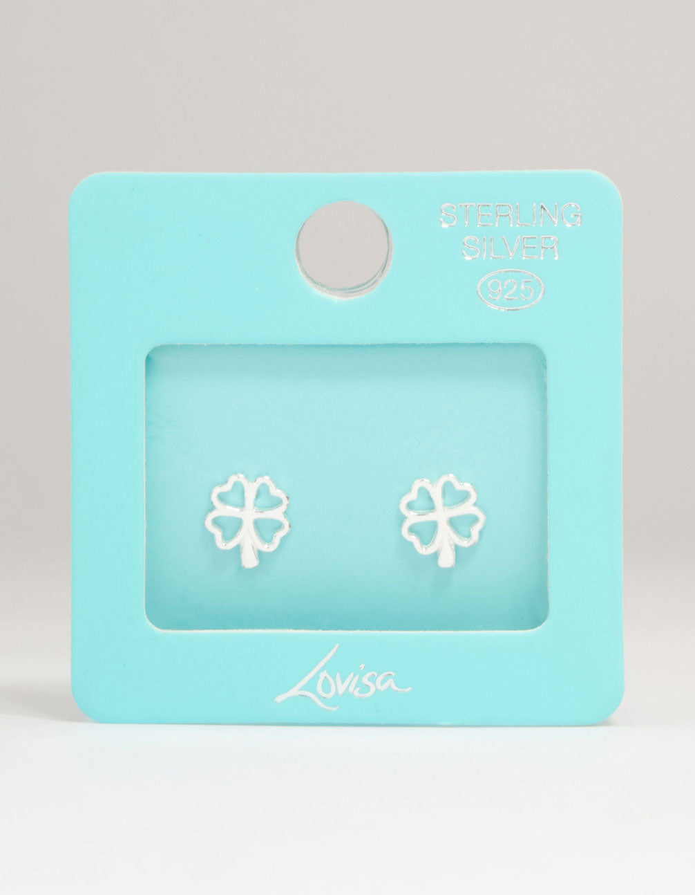 Sterling Silver Lucky Clover Stud Earrings
