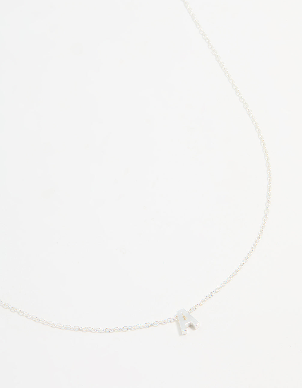 Sterling Silver Initial A Necklace