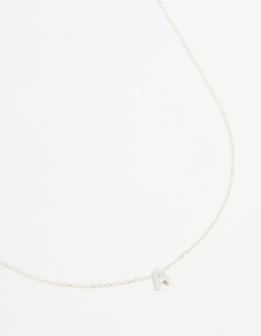 Sterling Silver Initial A Necklace