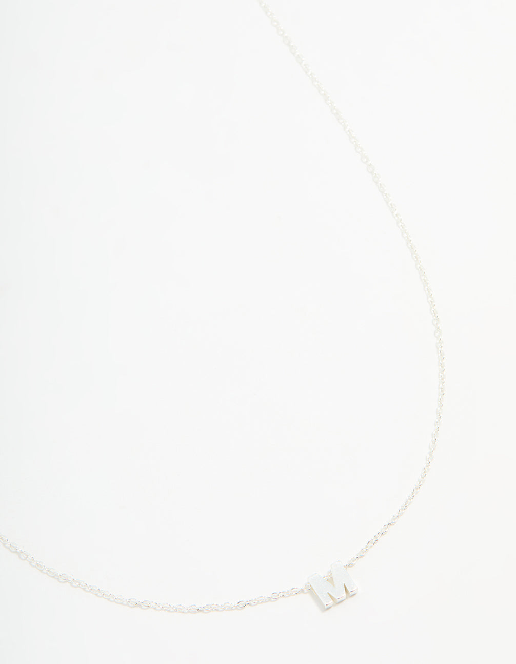 Sterling Silver Initial M Necklace
