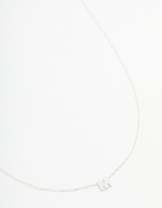 Sterling Silver Initial M Necklace