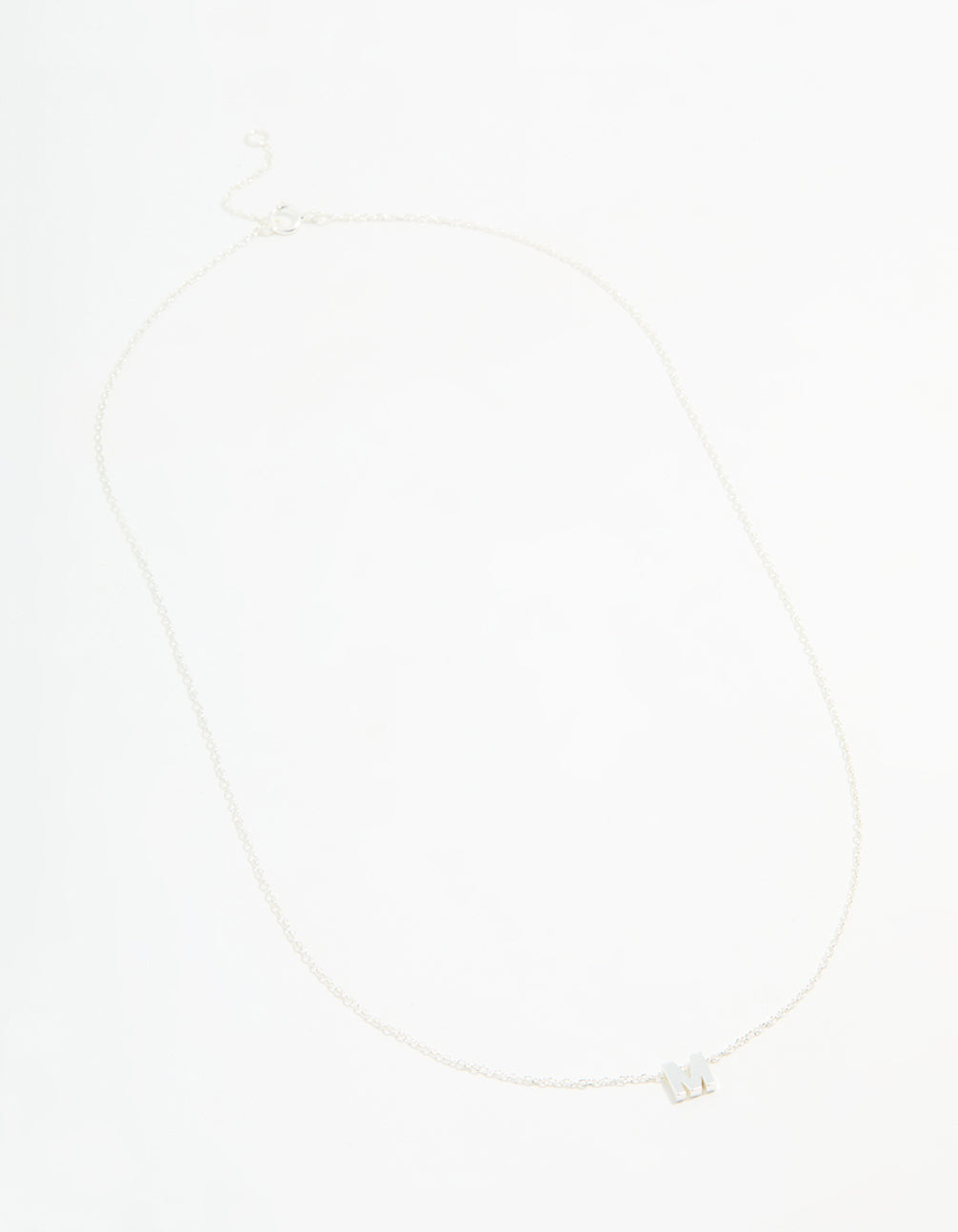 Sterling Silver Initial M Necklace
