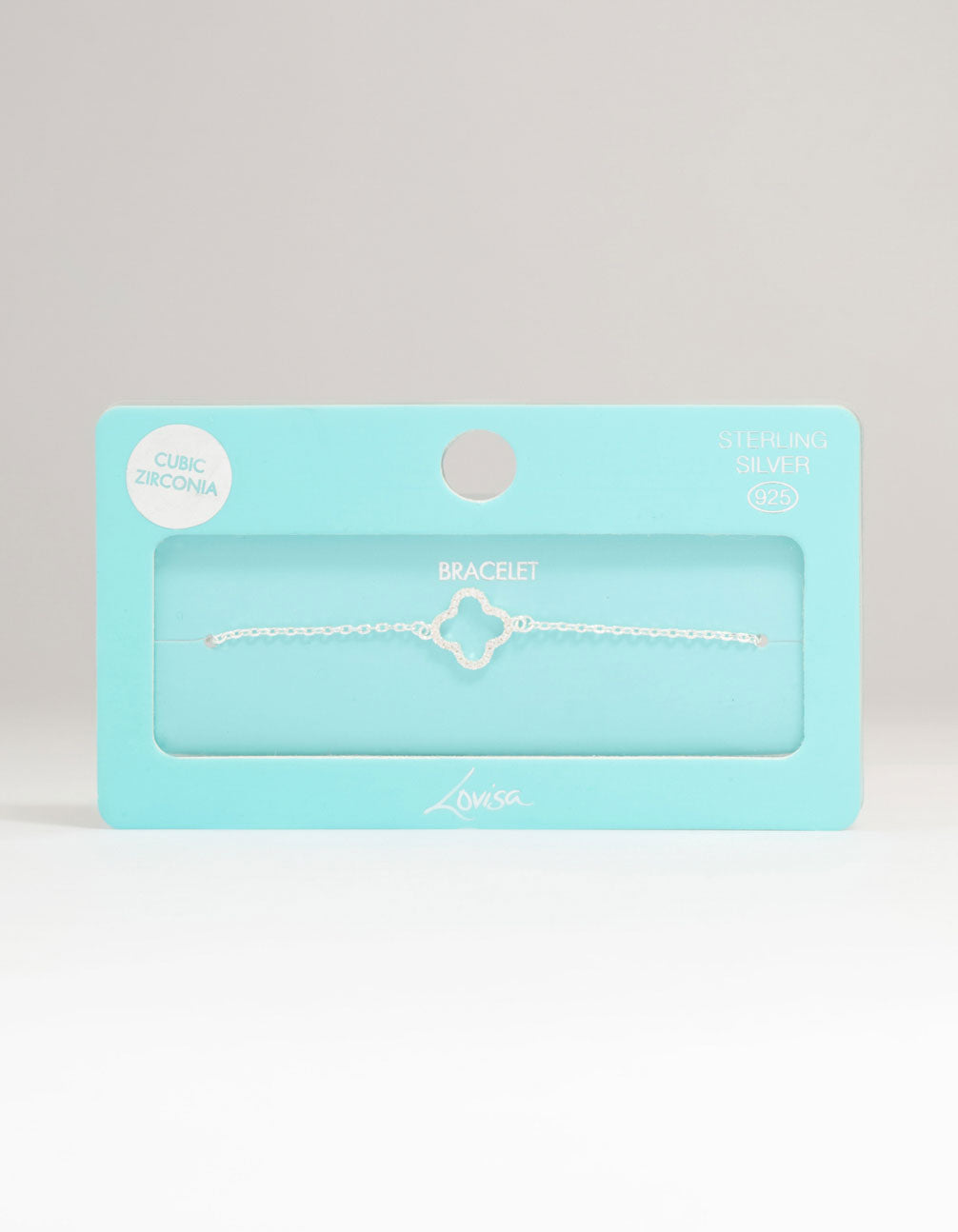 Sterling Silver Cubic Zirconia Flower Bracelet
