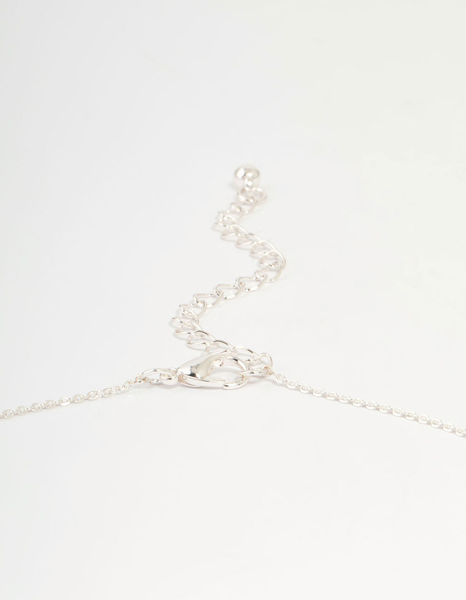 Silver Snake Swirl Pendant Necklace