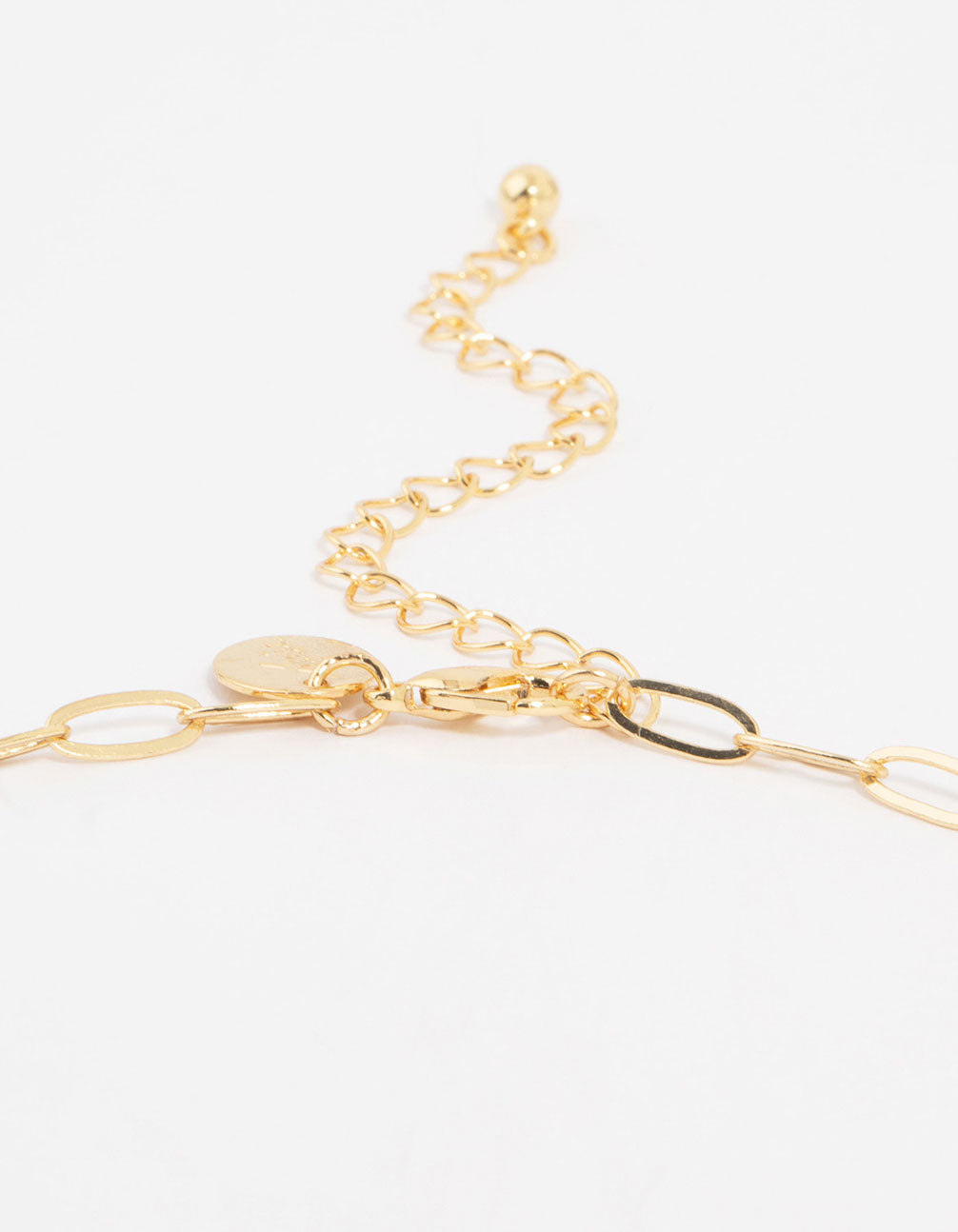Gold Plated Pink Bead & Pearl Charm Necklace