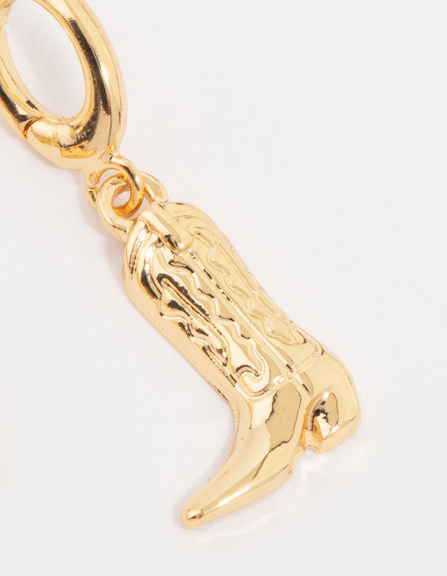 Gold Plated Horseshoe & Heart Charms 3-Pack