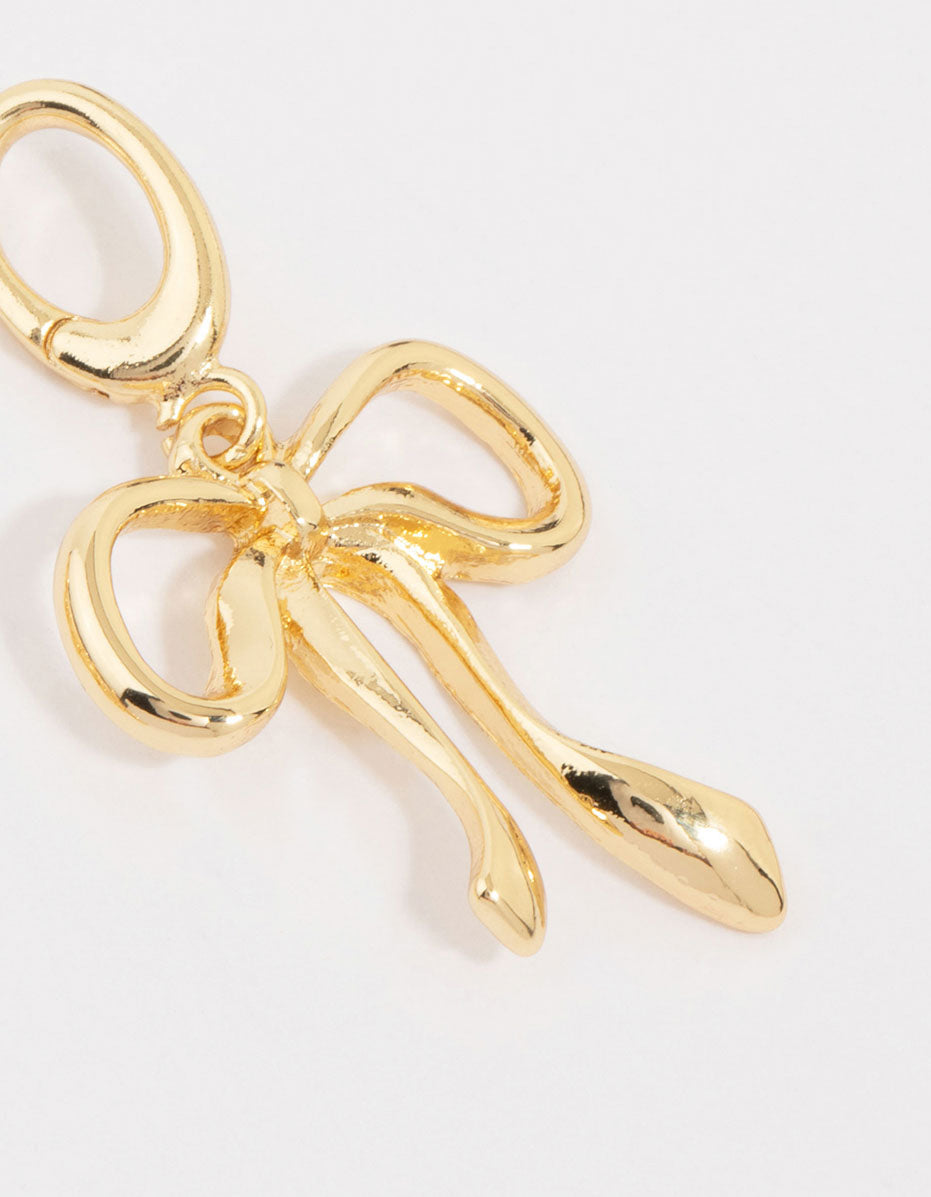 Gold Plated Bow & Heart Charms 3-Pack