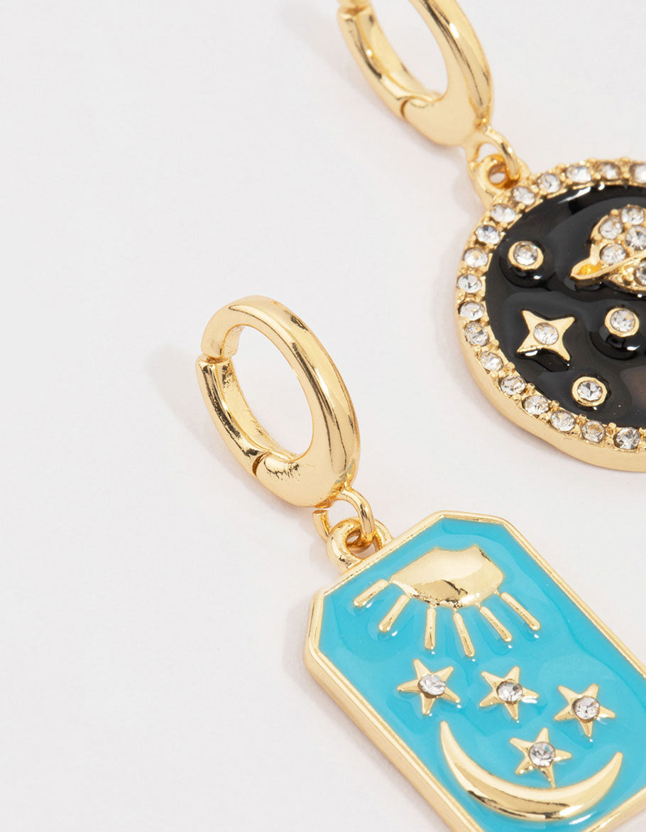 Gold Plated Celestial Charms 3-Pack