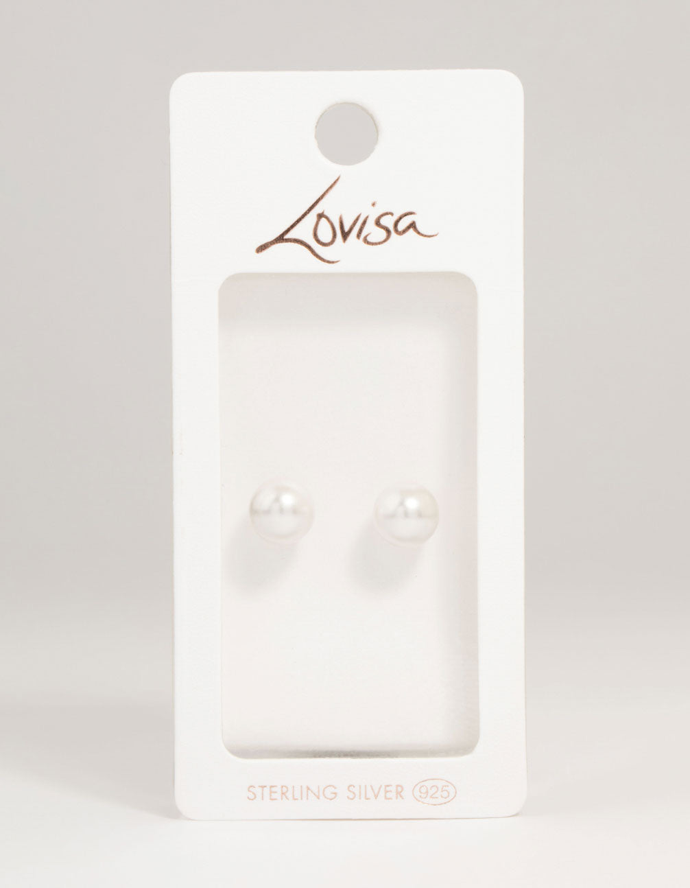 Rose Gold Plated Sterling Silver Pearl Stud Earrings