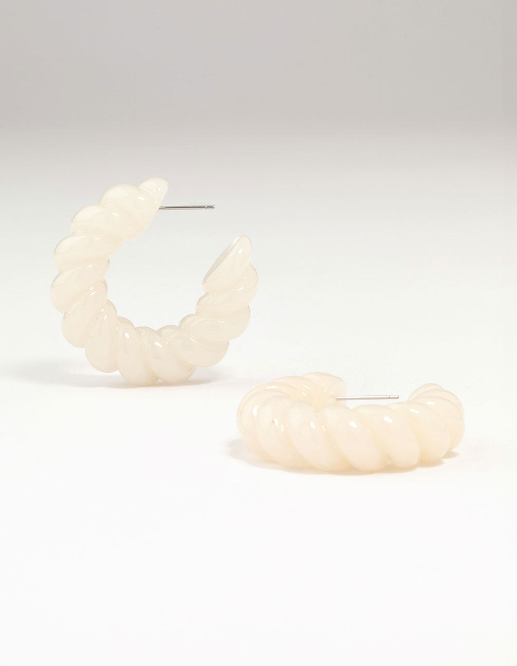 Acrylic Twisted Hoop Earrings