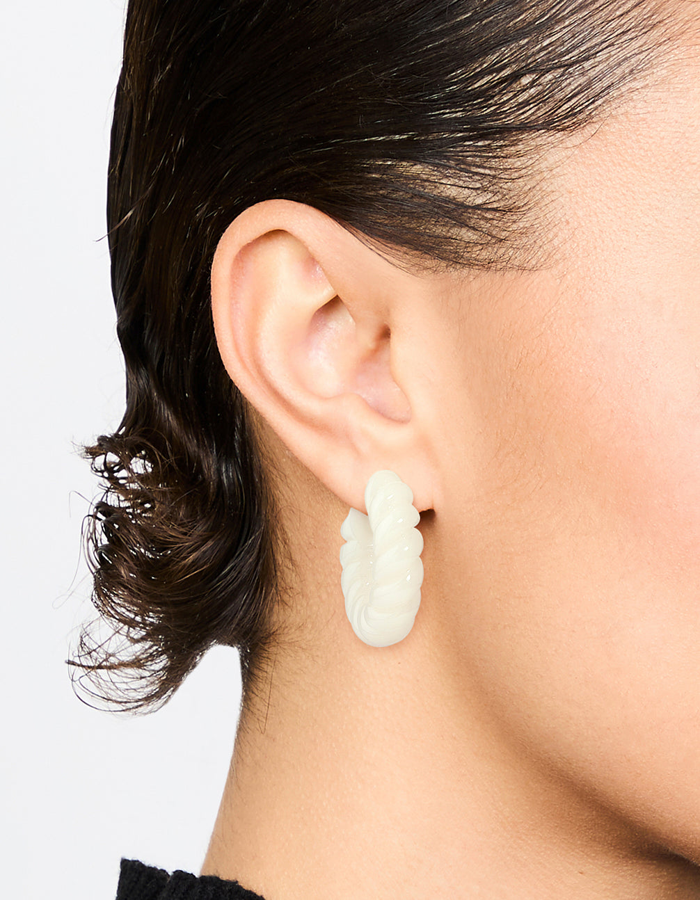 Acrylic Twisted Hoop Earrings