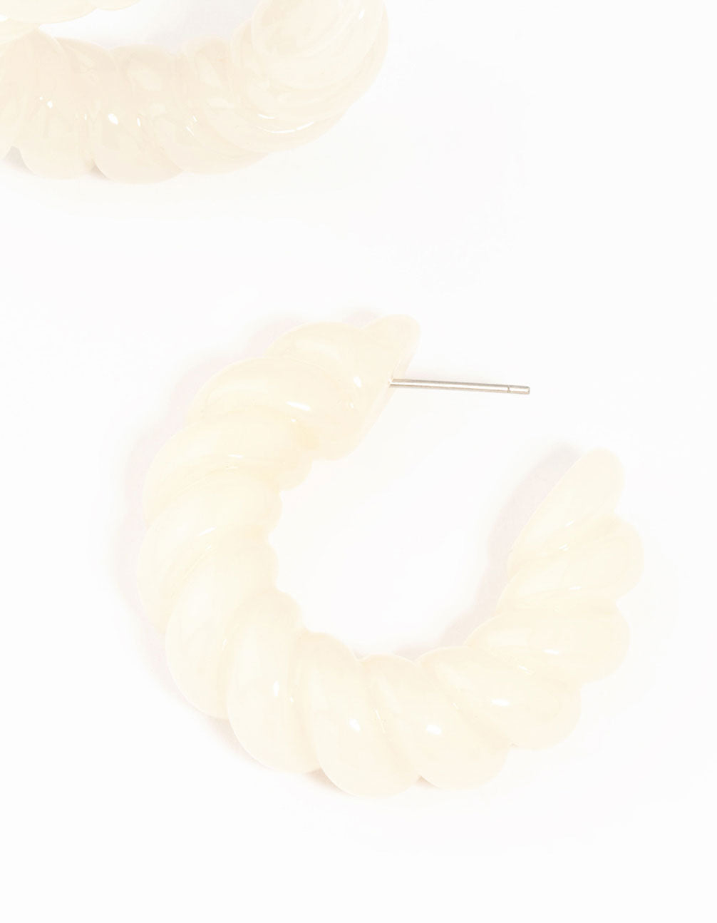 Acrylic Twisted Hoop Earrings