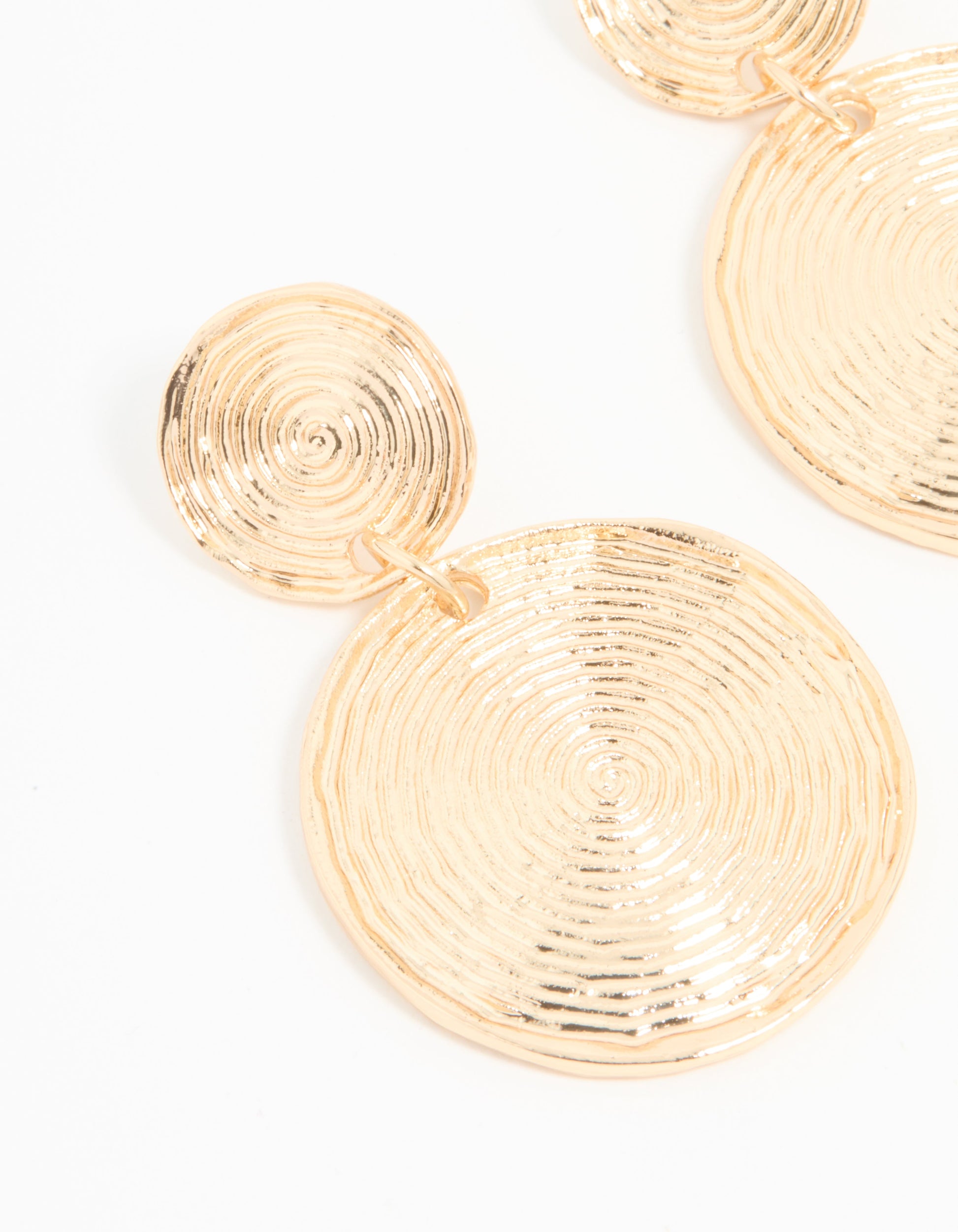 Gold Spiral Drop Earrings
