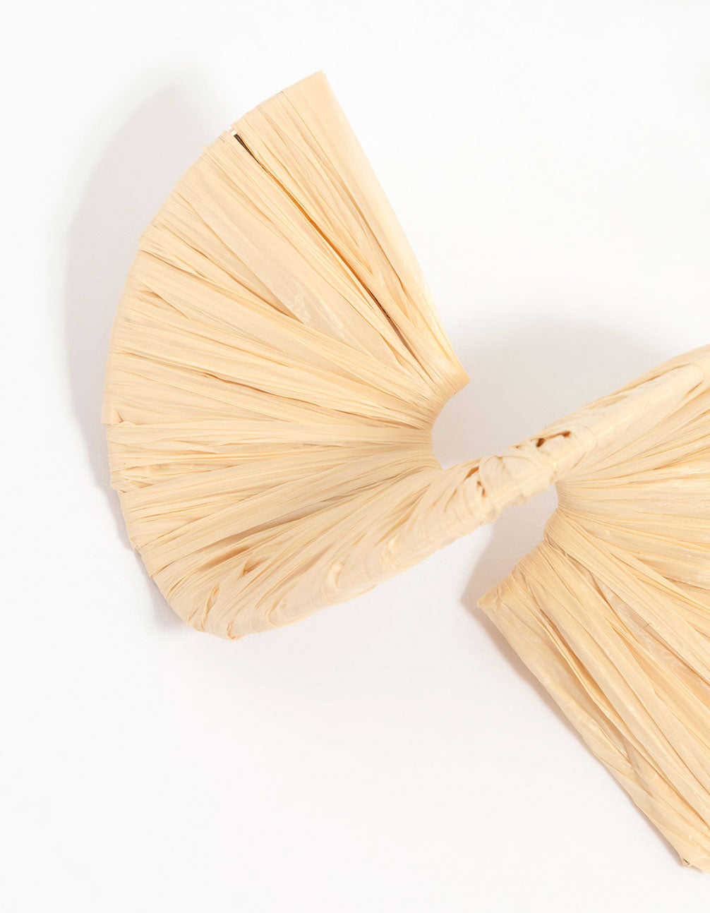 Paper Raffia Twisted Stud Earrings
