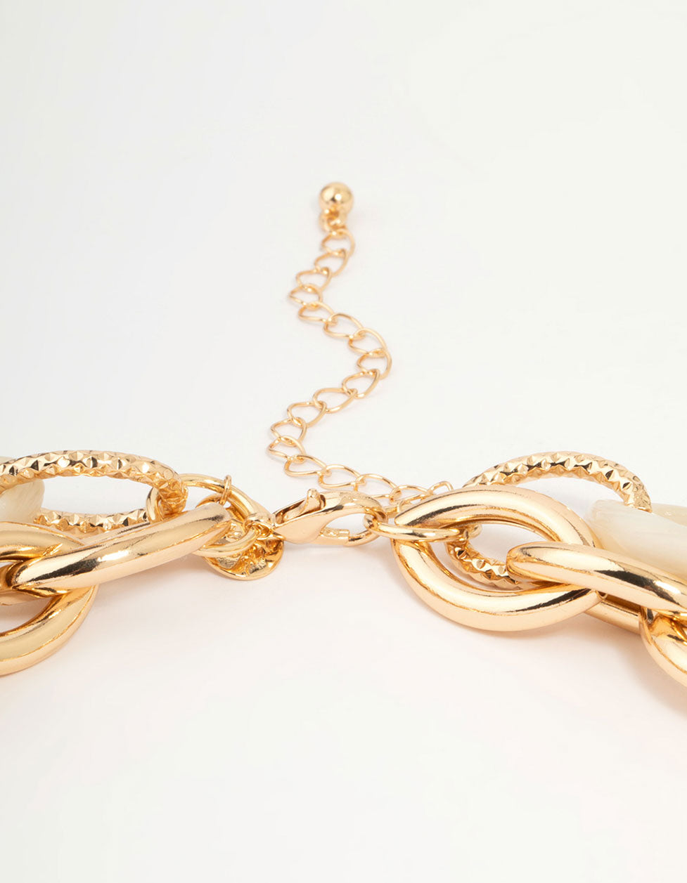 Gold & Acrylic Layered Chain Necklace