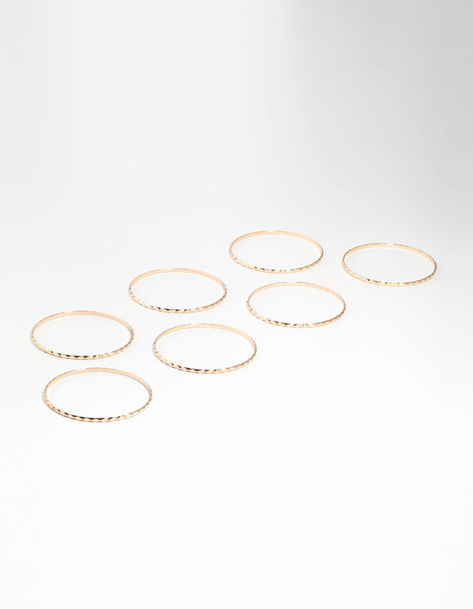 Gold Molten Bangles 7-Pack