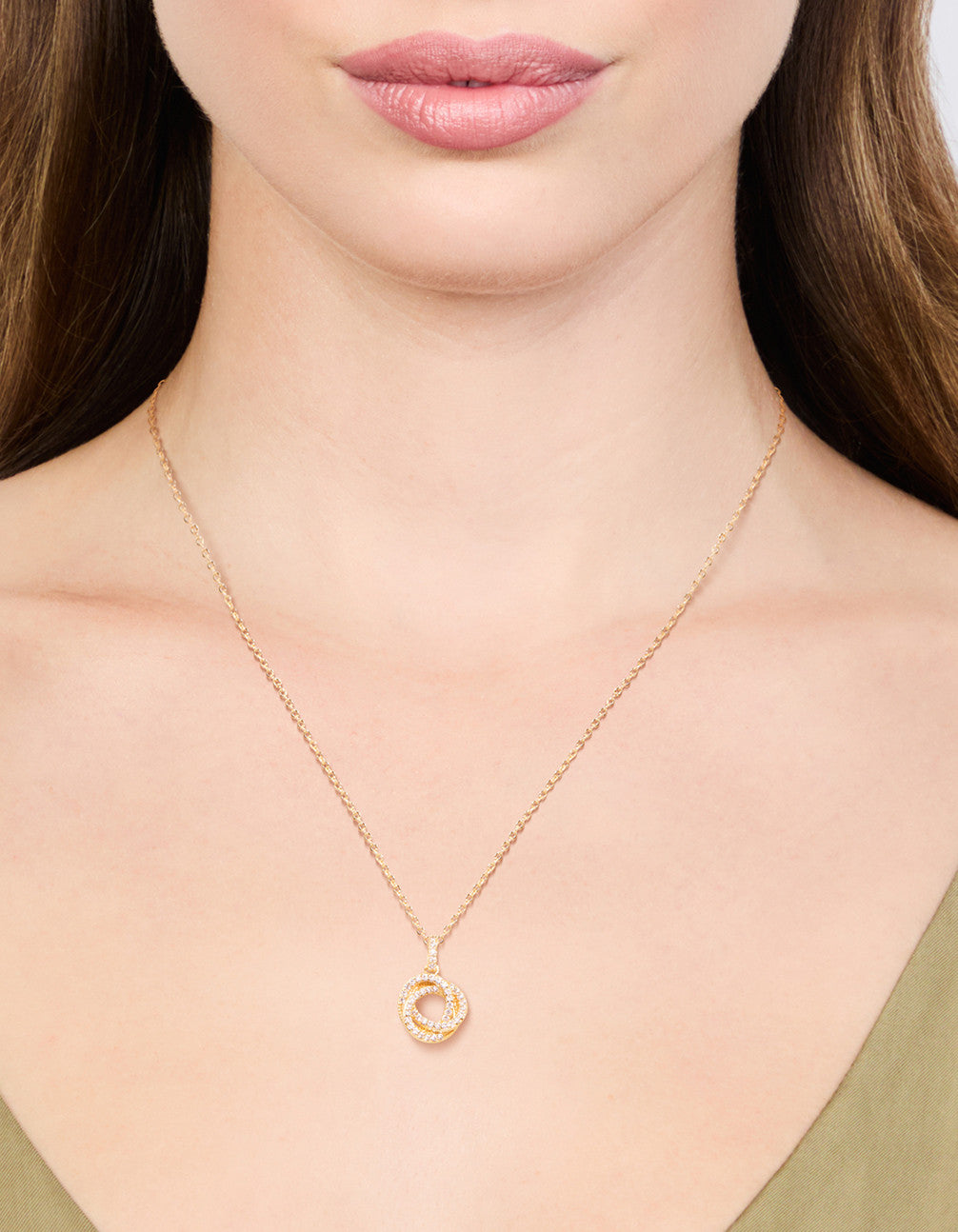 Gold Plated Milky Way Pendant Necklace