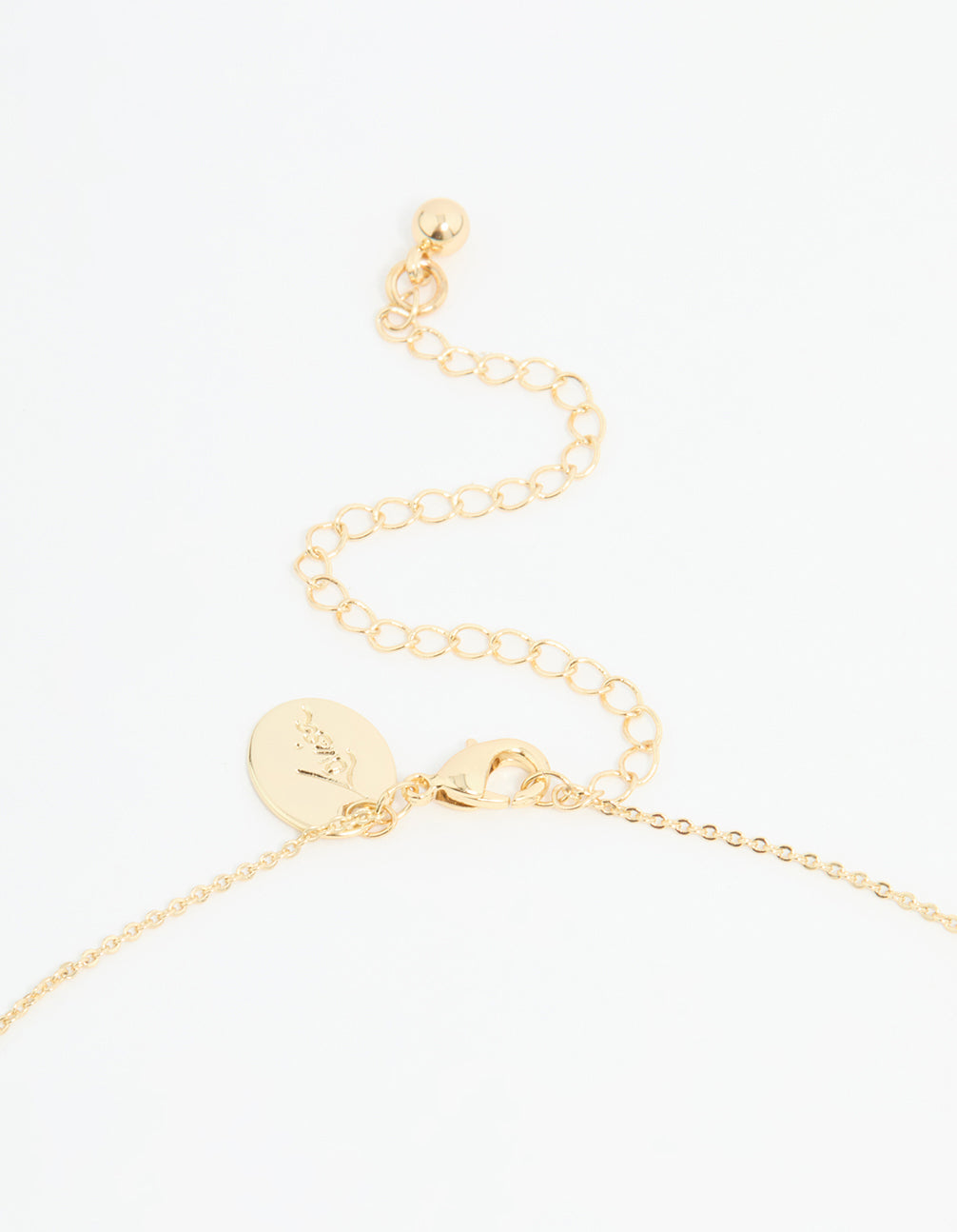 Gold Plated Mother Of Pearl & Cubic Zirconia Butterfly Y-Necklace
