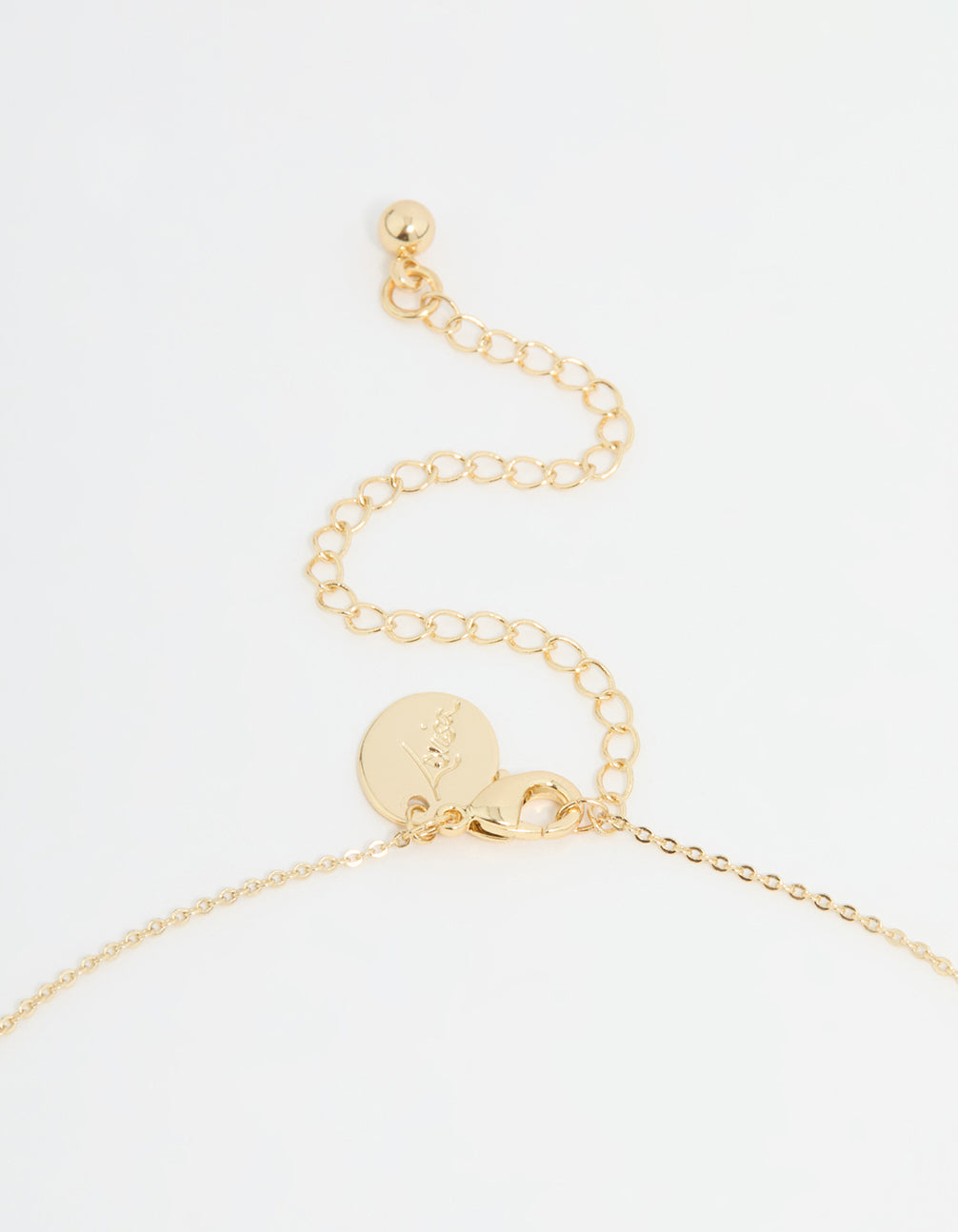 Gold Plated Pearl & Cubic Zirconia Chunky Bow Y-Necklace
