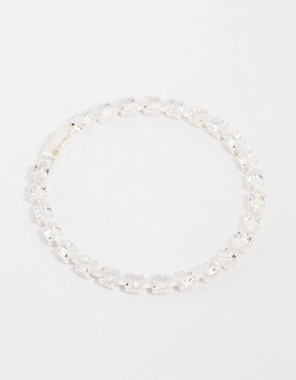 Silver Plated Cubic Zirconia Tennis Bracelet