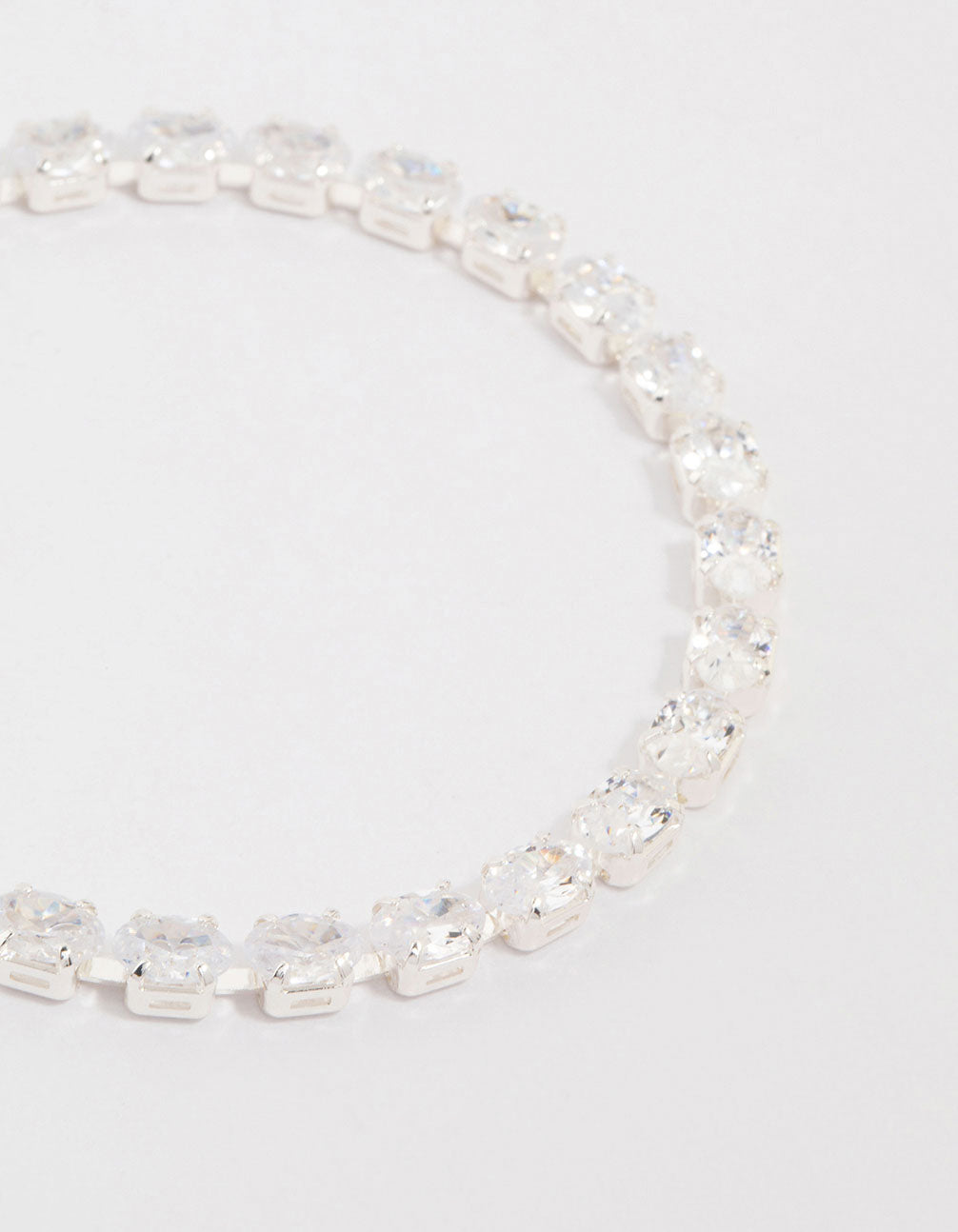 Silver Plated Cubic Zirconia Tennis Bracelet