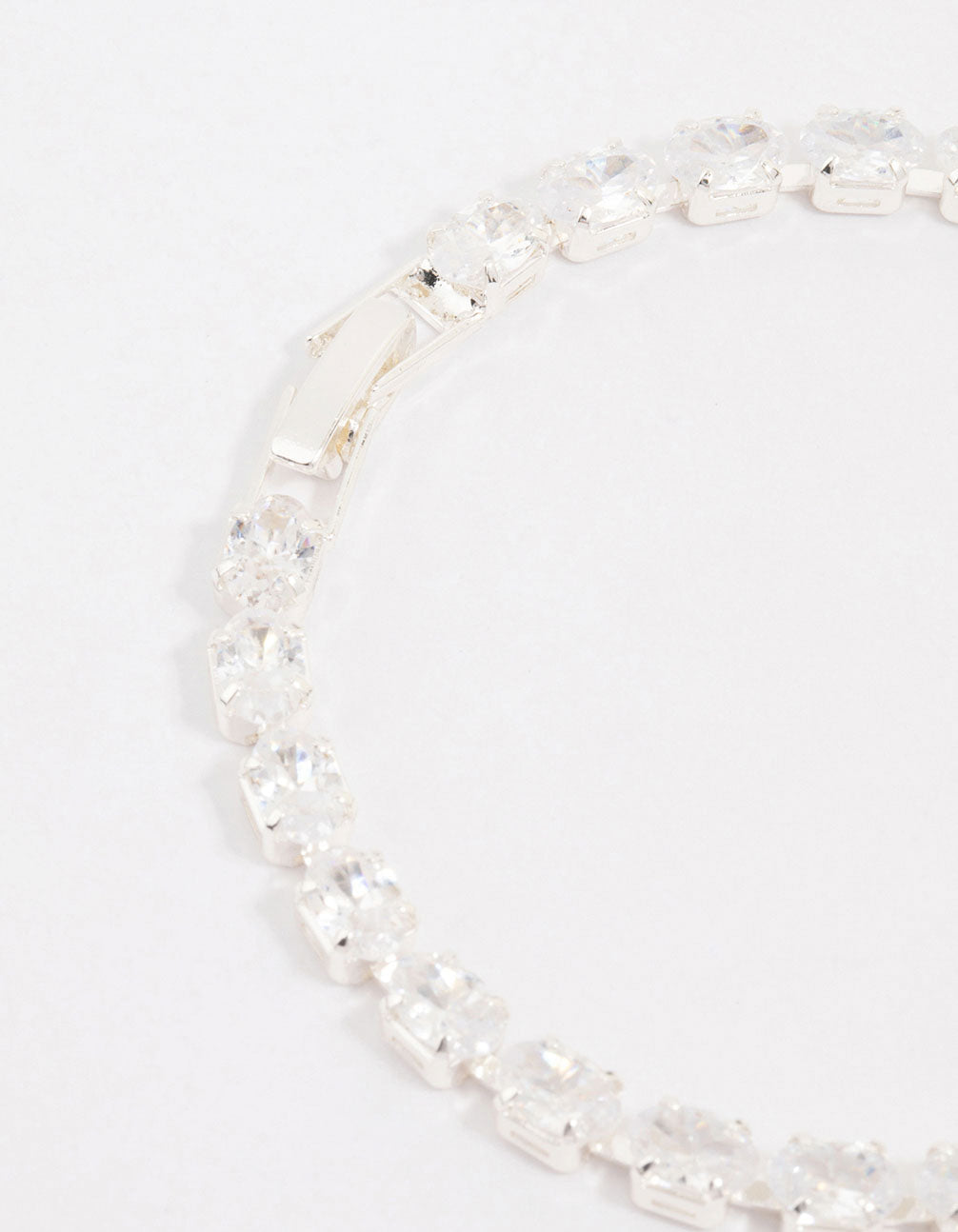 Silver Plated Cubic Zirconia Tennis Bracelet