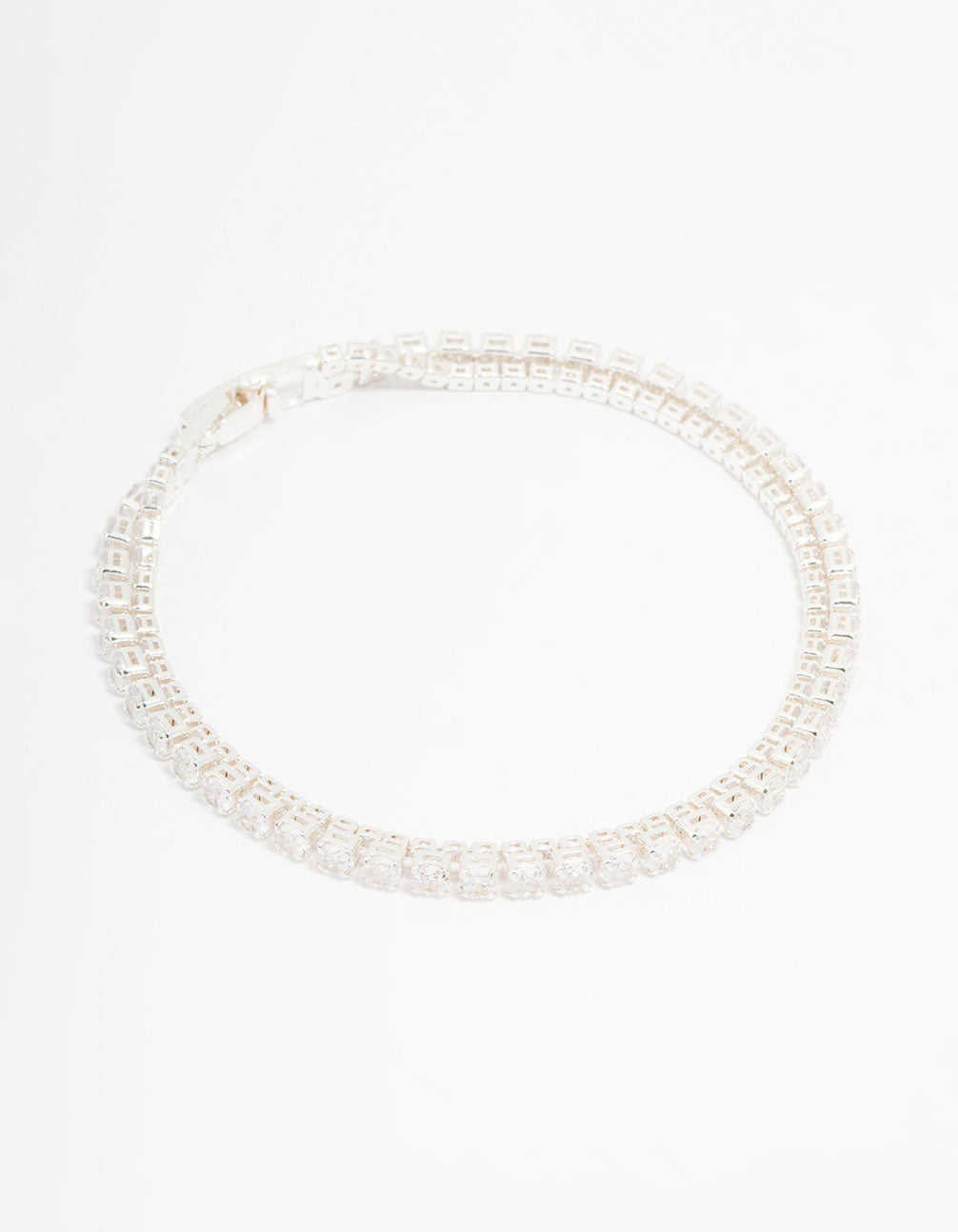 Silver Plated Cubic Zirconia Tennis Bracelet