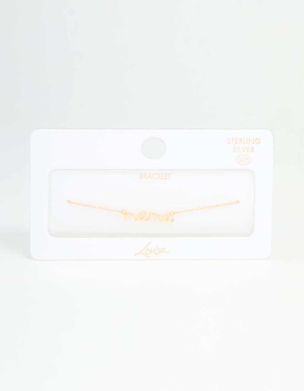 Gold Plated Sterling Silver Mama Toggle Bracelet