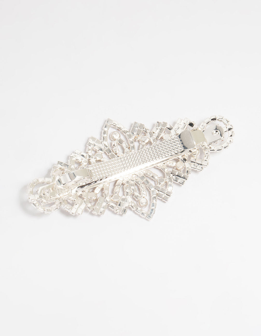 Silver Diamante Ornate Hair Clip
