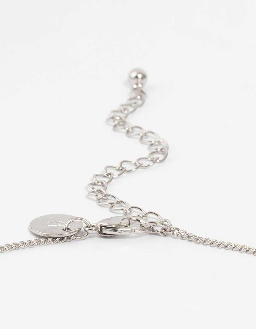 Silver Cubic Zirconia Statement Necklace