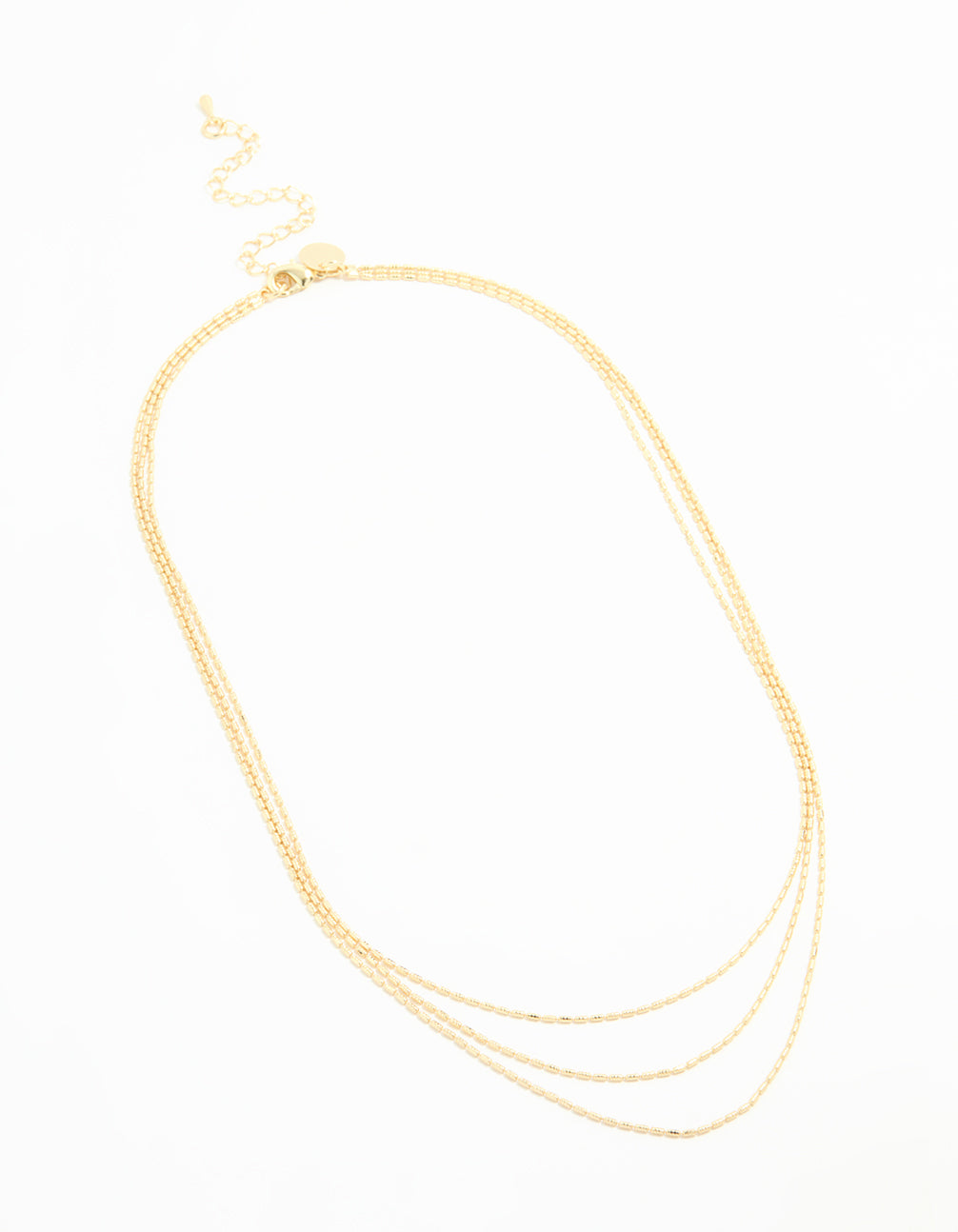 Gold Plated Thin Chain Layered Necklace
