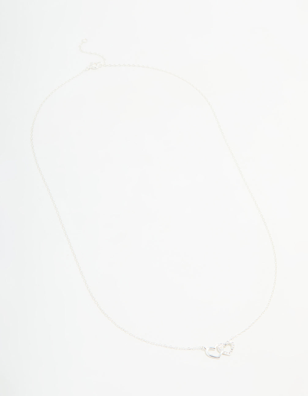 Sterling Silver Heart Link Necklace