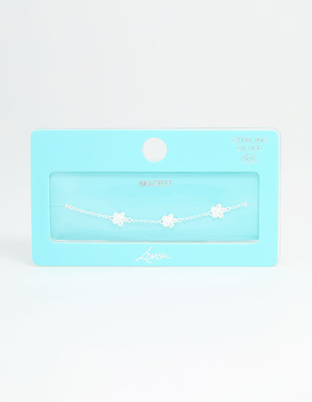 Sterling Silver Flower Trio Bracelet