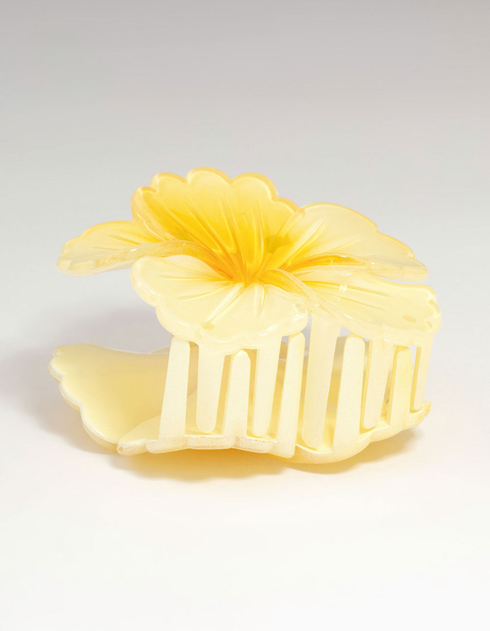 Yellow Ombre Hibiscus Hair Claw Clip